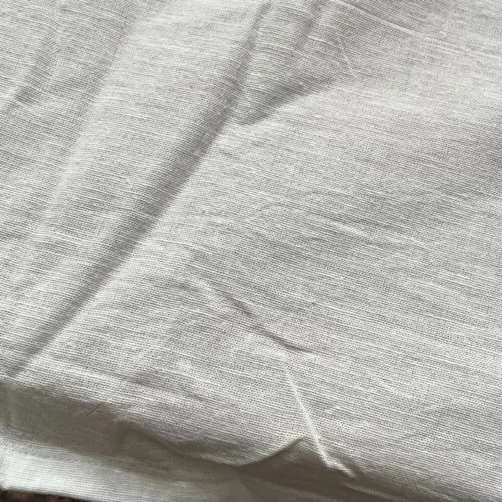Pottery Barn Design Crew Basics Cotton Linen White Tablecloth 70” x 90”